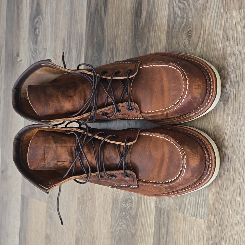 Red Wing Heritage Classic Moc Toe Boots 1907 D Copper Rough & Tough Leather